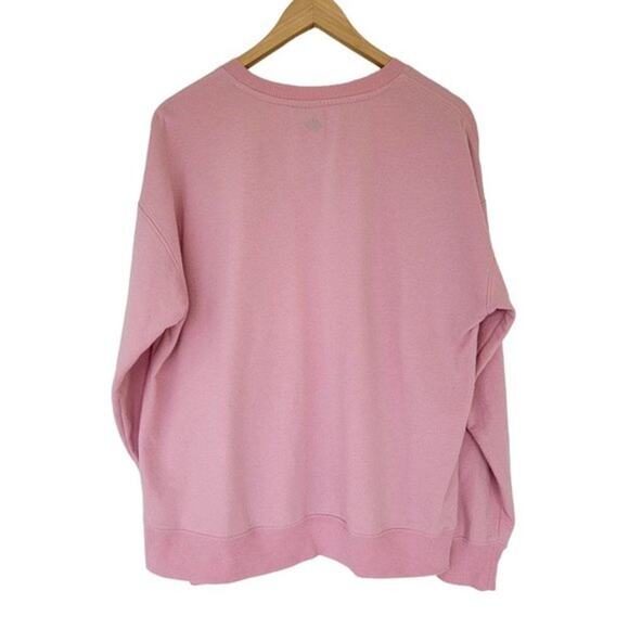 Zelos Pink Long Sleeve Sweatshirt Crew Neck Pullover Womens Size L Cotton Blend - Picture 6 of 9